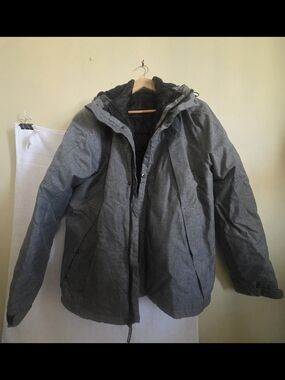 Men's Gray Hooded Winter Jacket